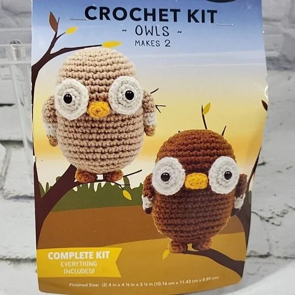 Needle Creations Harvest & Holiday Crochet Kits Owls for 2 Owls New - Picture 2 of 5